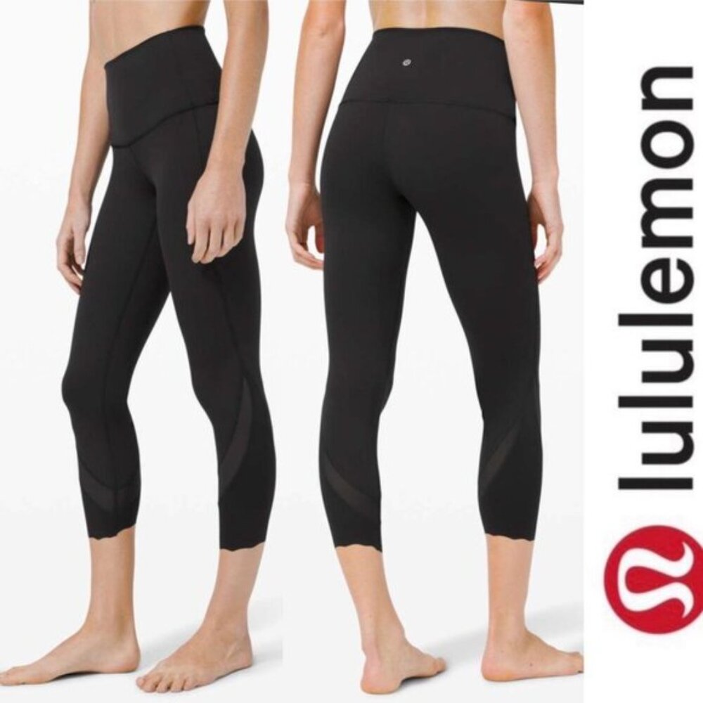 Lululemon | Black Wunder Under Crop High-Rise Leggings | Size 2